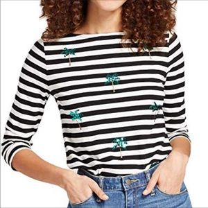 A New Day striped and sequin palm tree top